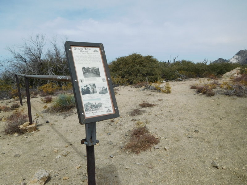 Historical information on top of Mt. Lowe.