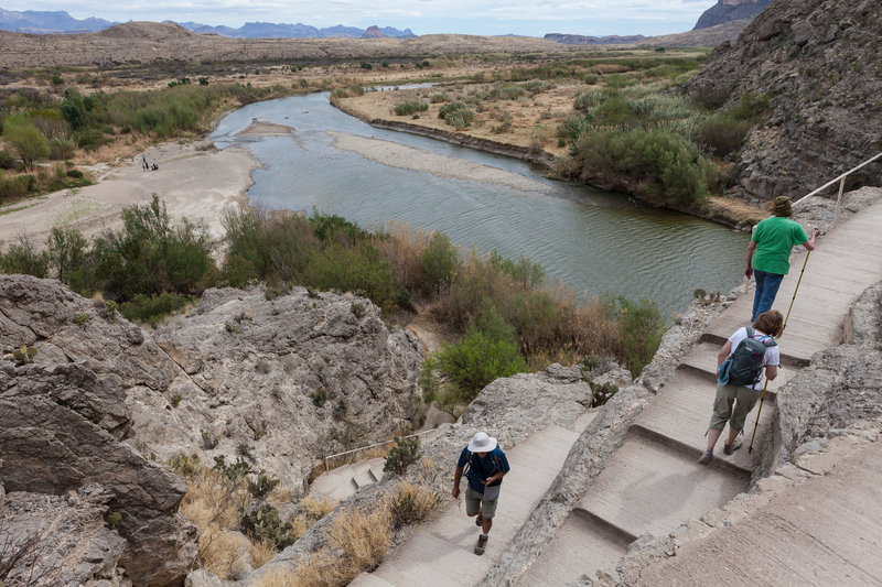 climbing to Rio Grande viewpoint