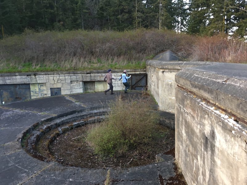 The platform for a 6 inch gun.