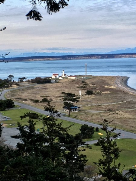 Looking at Point Wilson Lighthouse.