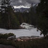 Cascade Viewpoint during flooding period. Looking out towards Lover's Leap and Western Sierra.