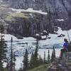 Looking out at Iceberg Lake