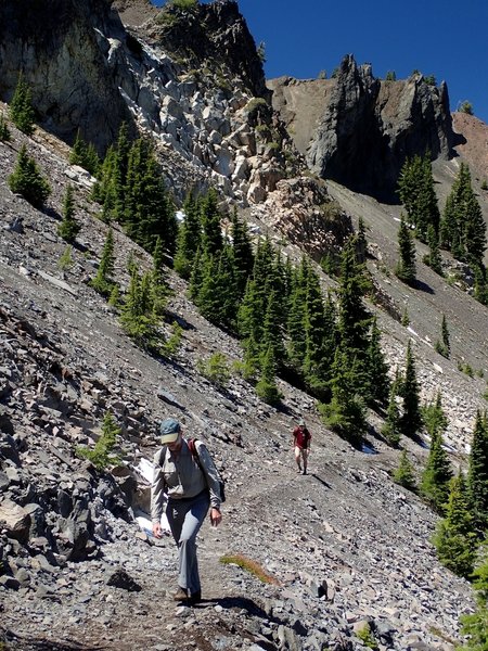 Climbing the PCT north of Devils Peak