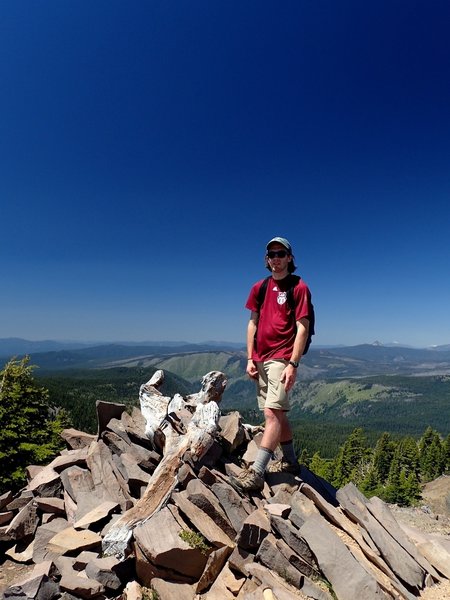 On the summit of Devils Peak