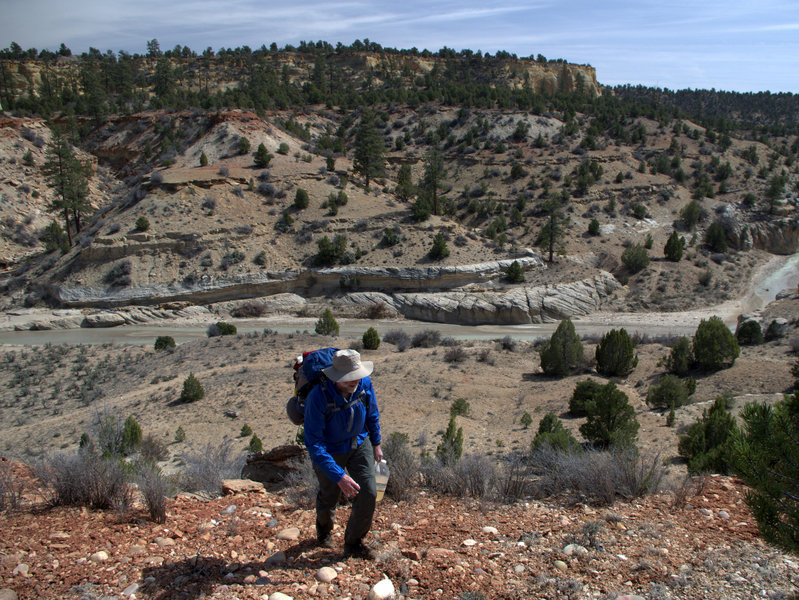 Climbing away from the Paria River