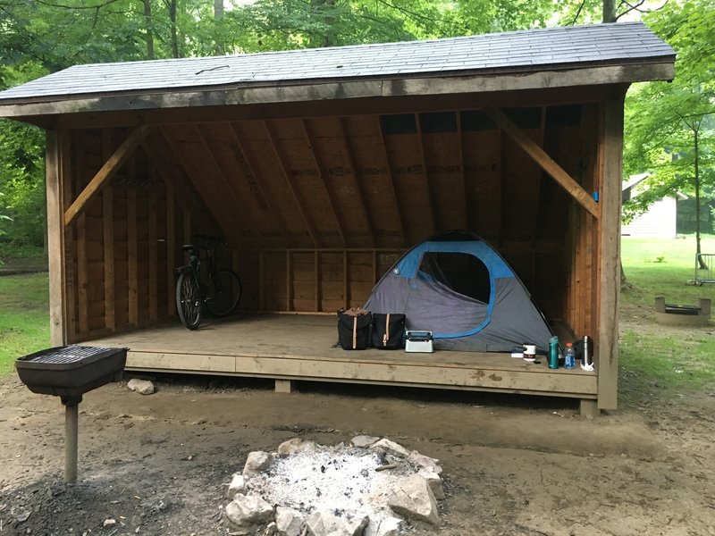Hiker-biker campground at Cedar Creek Park, near West Newton, Pa.