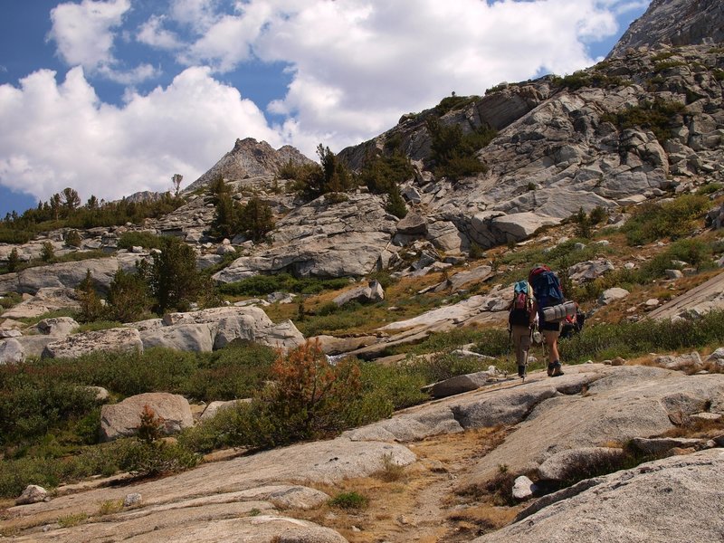 Climbing into Darwin Canyon.