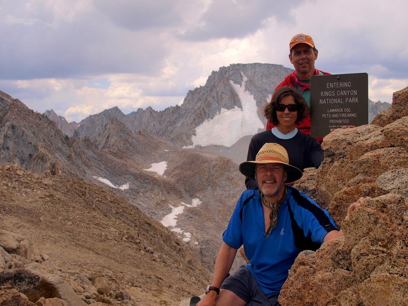 On Lamarck Col, Mount Darwin in the distance.