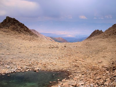 Looking east from below Lamarck Col.