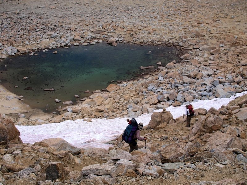 Descending the east side of Lamarck Col.