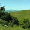 The hills in April of Coyote Lake - Harvey Bear Ranch County Park, with the Santa Cruz Mountains in the distance, seen from Mummy Mountain Trail.