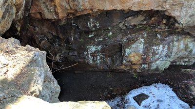 A look down on the long abandoned Boston Mine, one of the many old iron mines that can be found in Harriman State Park.