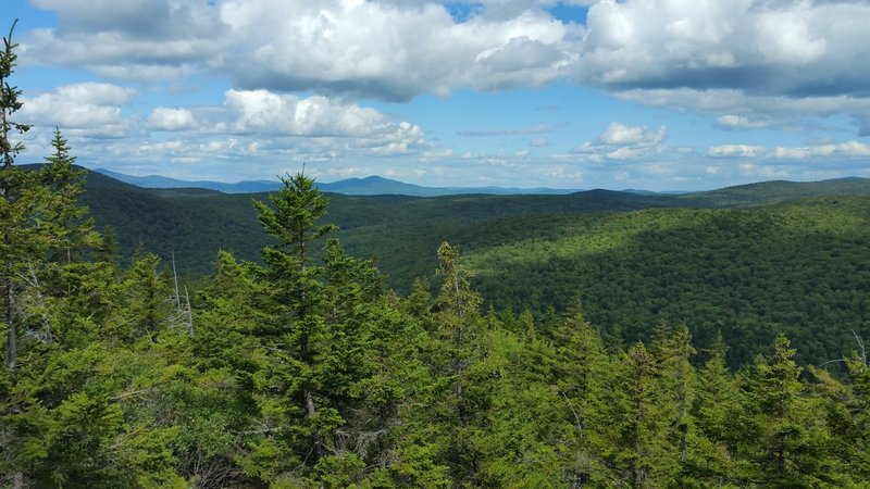 Facing east from the summit