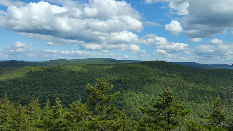 Facing east from the summit