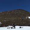 Dropping our snowshoes and hiking to the ridge of Elephant Back ridge.