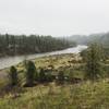 Running in Riverside State Park in the rain