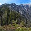 Looking back up at the upper Icicle Ridge.