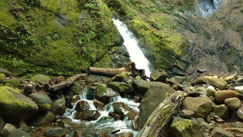 Lower Falls along Swanson Creek just before it empties into Uvas Creek, as seen from the end of Swanson Creek Trail.