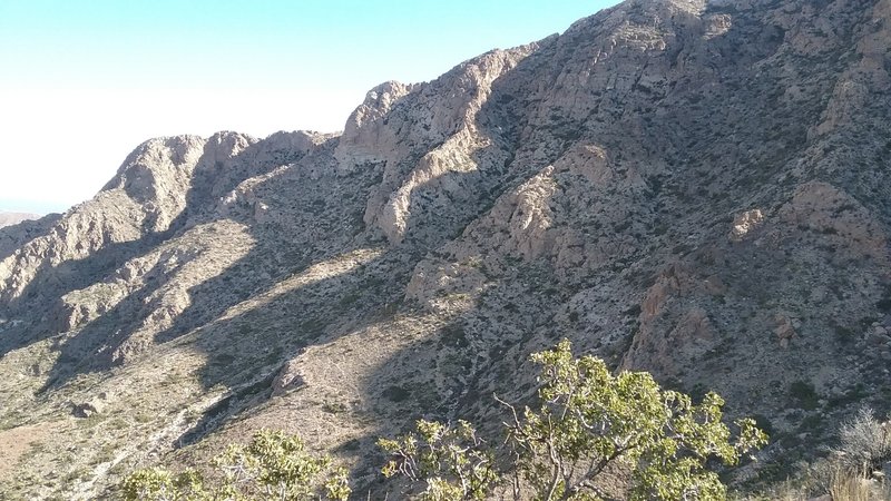 Looking east from the trail