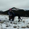 Enjoying the views in a clearing about a 1/2 mile into the trail