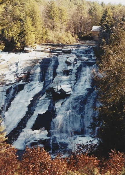 The High Falls during the winter