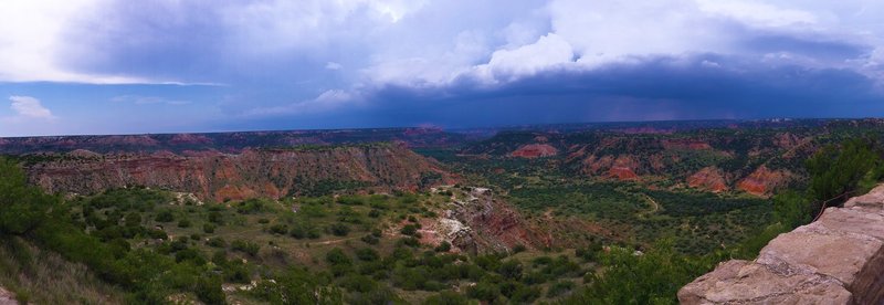 Palo Duro Canyon, with a storm moving in.