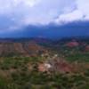 Palo Duro Canyon, with a storm moving in.