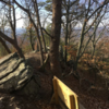 Thoughtfully placed bench, perfect for a rest after the climb to the top.