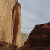 A portion of Red Cathedral shot looking back at the trail leading in