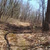 Trail headed to Crooked Lake to view wetland dependent wildlife.