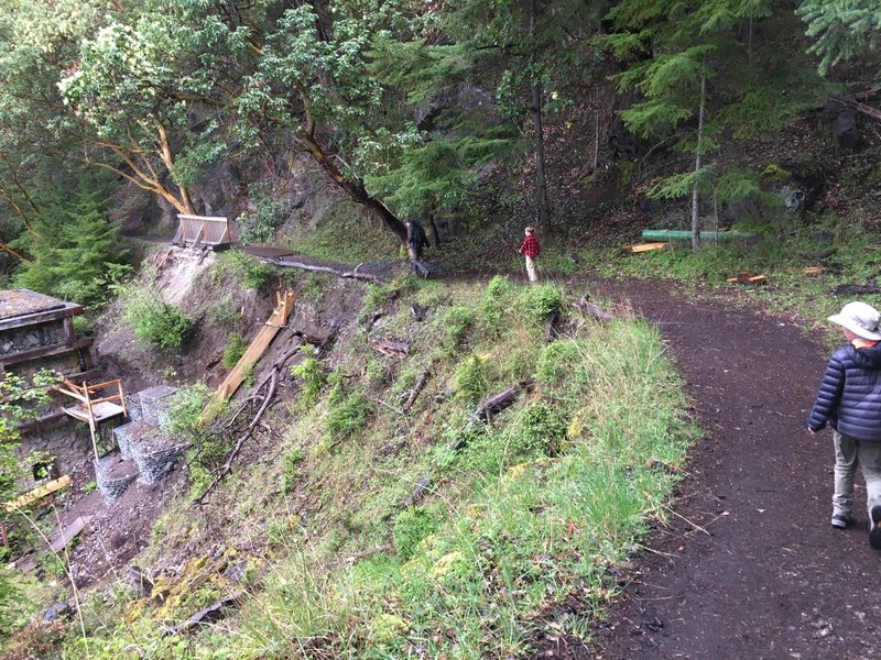 The trail as at leads around the Kiln.