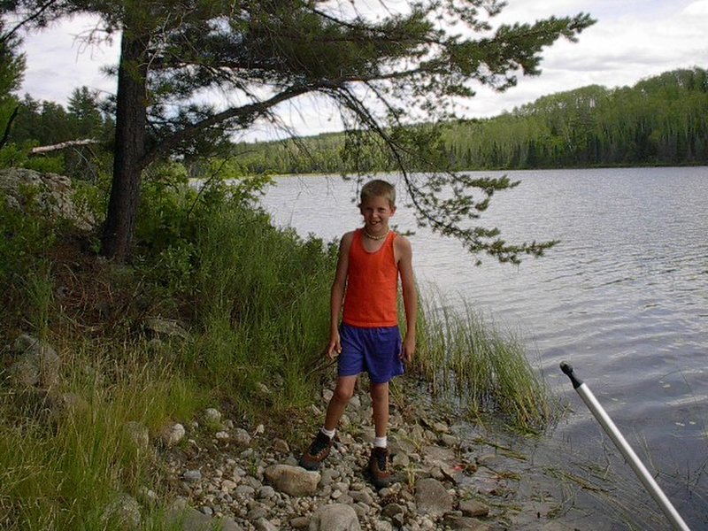 This is my oldest son about 15 years ago. This was the first time we checked out the canoes from the Kabetogama Visitor Center. We have a great adventure that day with the lake to ourselves.