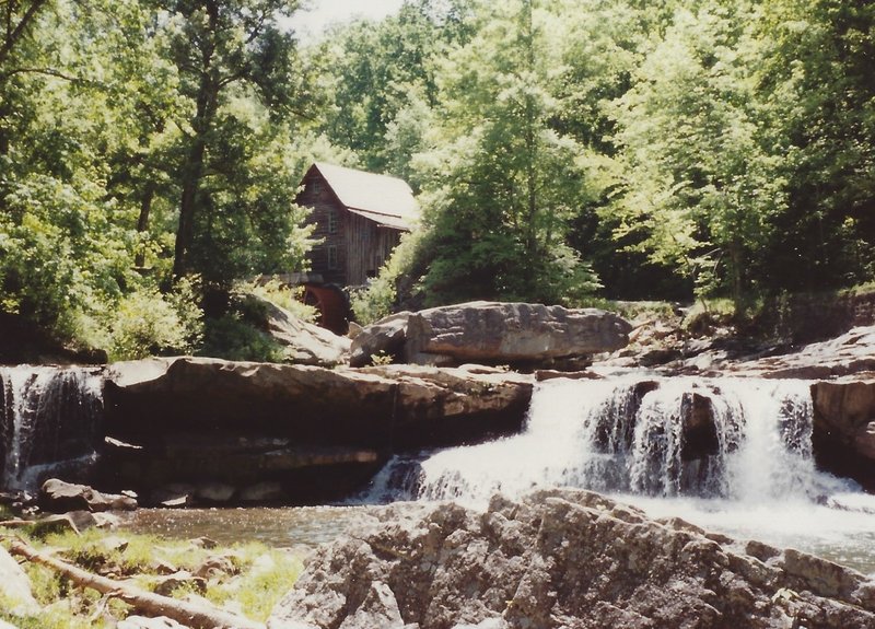 View of Glade Creek and the mill.