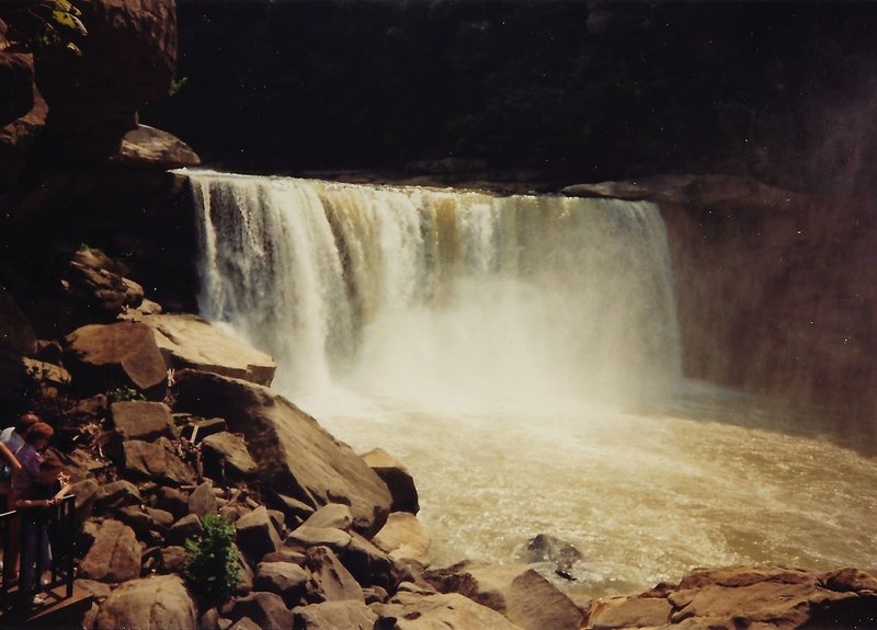 View of the falls after heavy rains