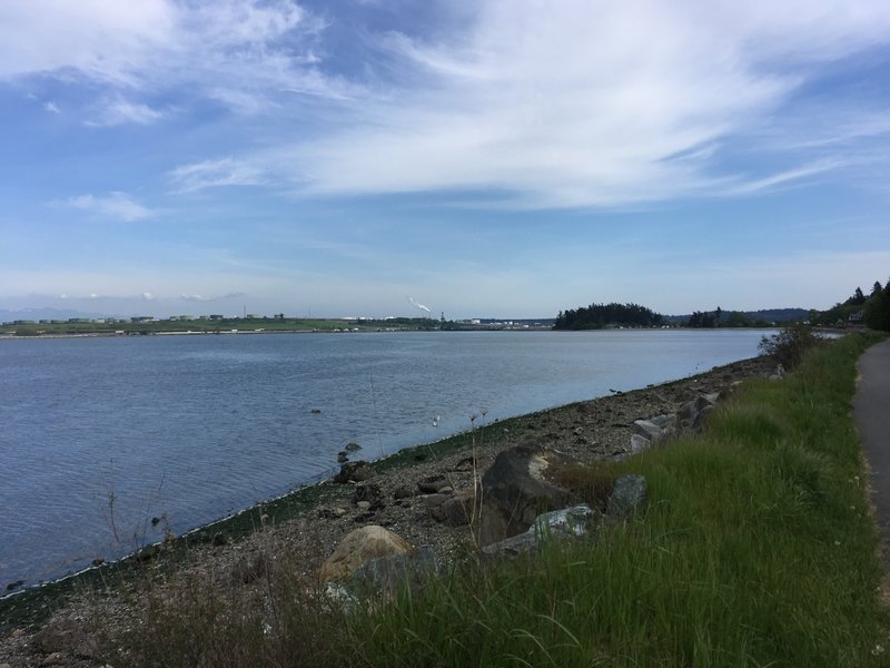 Looking south towards the Fidalgo Bay Aquatic Reserve.