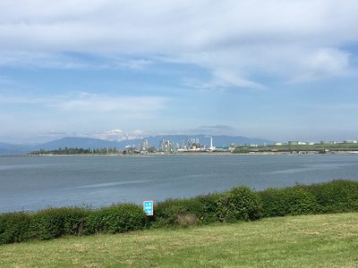 Looking across the water to the Shell refinery that sits on March's Point.