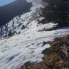 Half way up, looking up the ridge line to the summit.