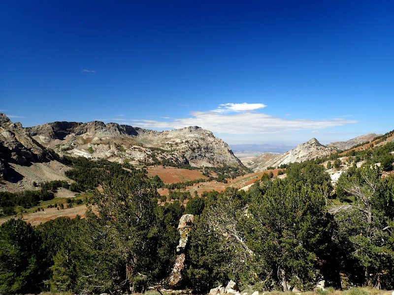 Looking west down Kleckner Canyon