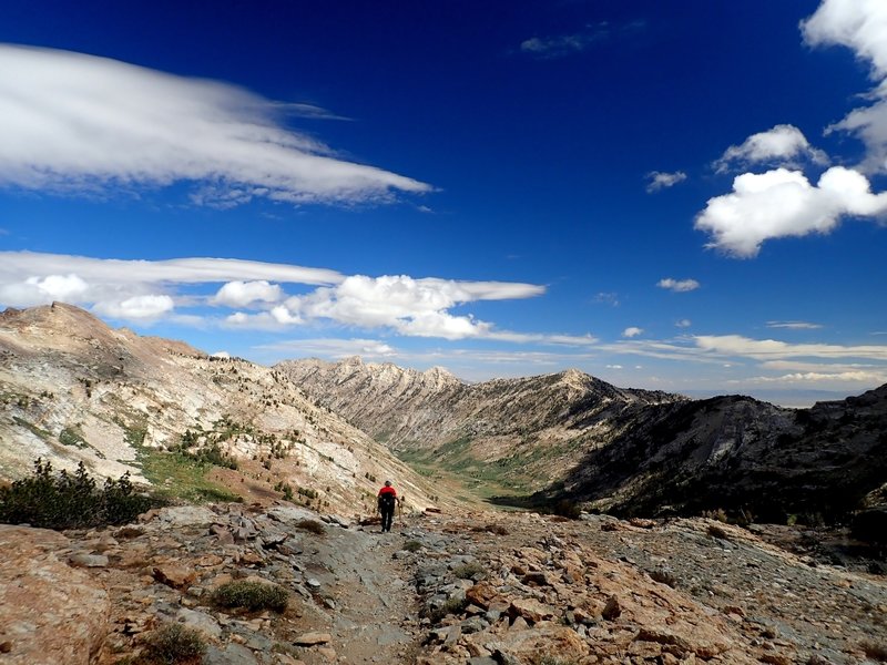 Descending Liberty Pass toward Lamoille Canyon