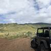 This is the dirt road off the main highway, and the entrance to the trail. The dirt road bends to the left and leads to the actual trailhead.