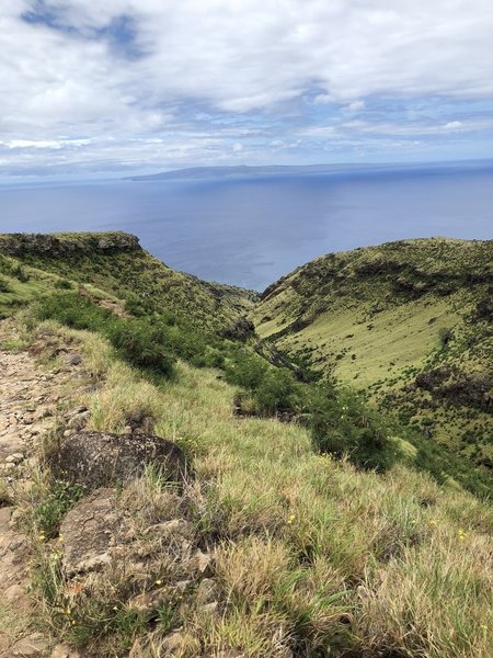 A gulch, whose name I've forgotten, on the western slope just past the wind turbines. This section was rougher but also prettier in my opinion.