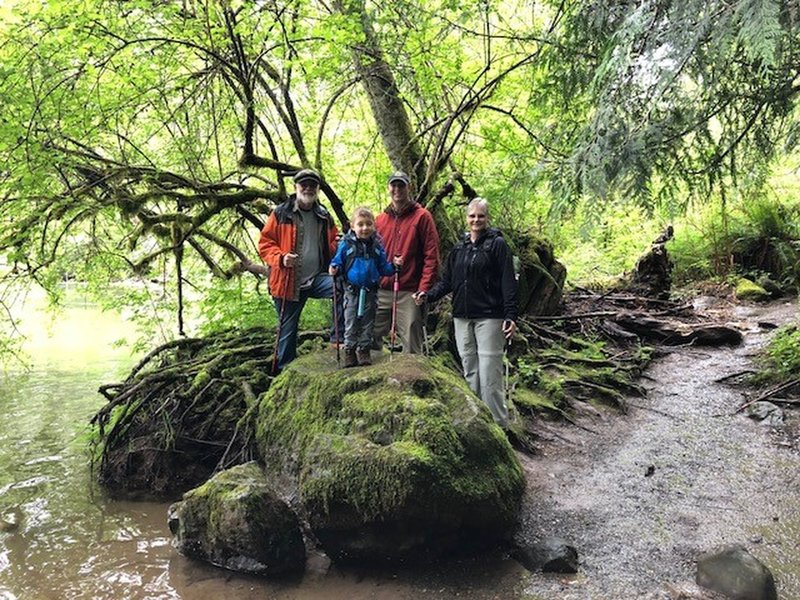 Great group photo spot by the river!