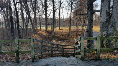 Fort Ancient north overlook, looking into the memorial