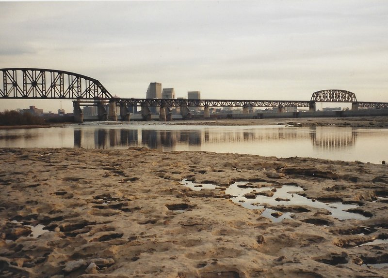 View of the fossil beds and Louisville, KY