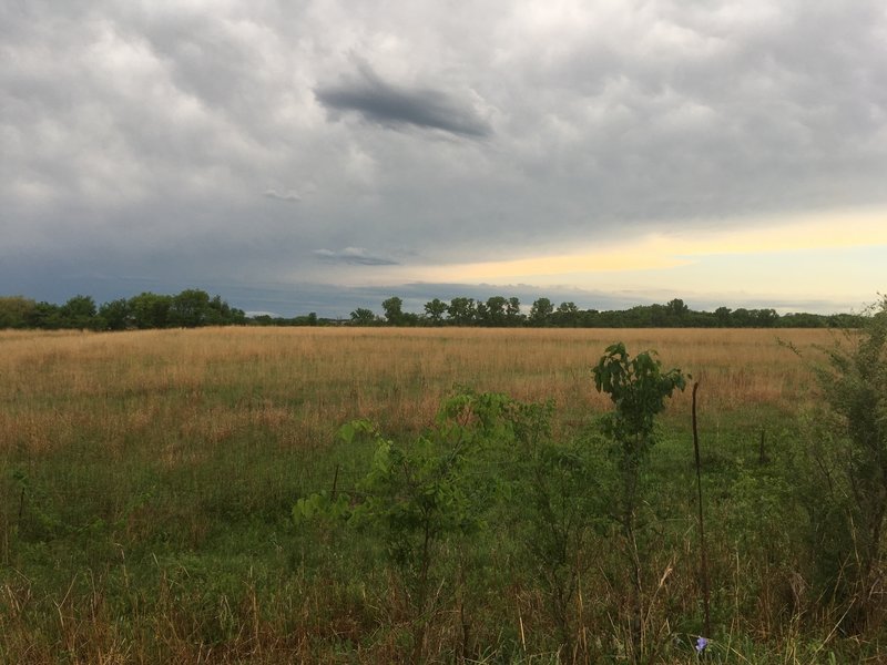 Rain clearing off.