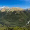 A rewarding view across the Haast Valley towards Lindsay Peak from Brewster Track