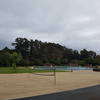 Swimming lagoon and beach volleyball court