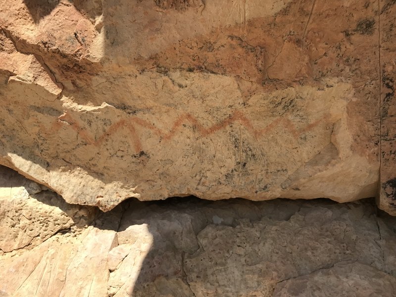 Chimneys pictograph: snake or river?