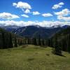 The view from the meadow looking towards Wheeler Peak, Kachina Peak, and others nearby