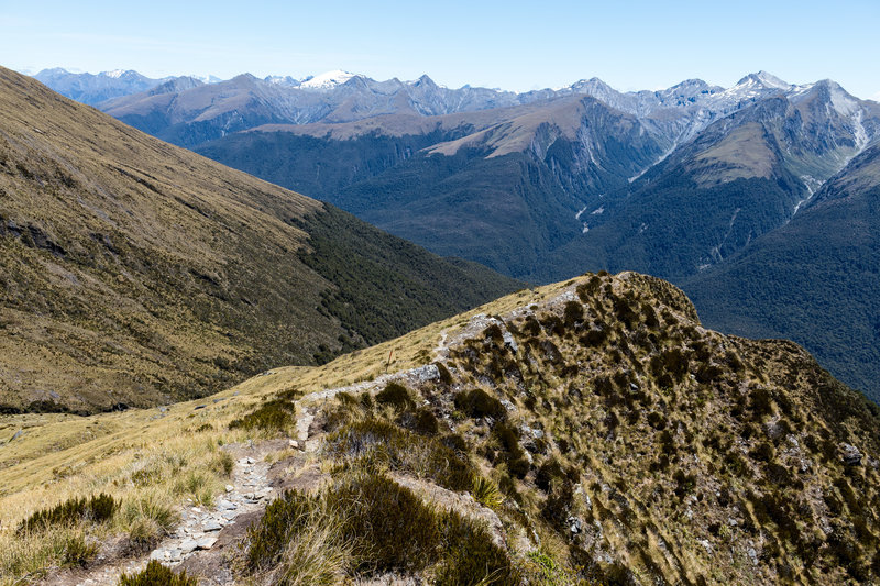 The arduous ascent on Brewster Track